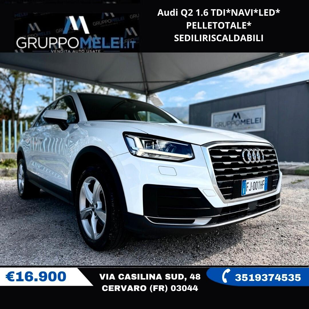 Audi Q2 1.6 TDI*NAVI*LED*PELLETOTALE*SEDILIRISCALDABILI