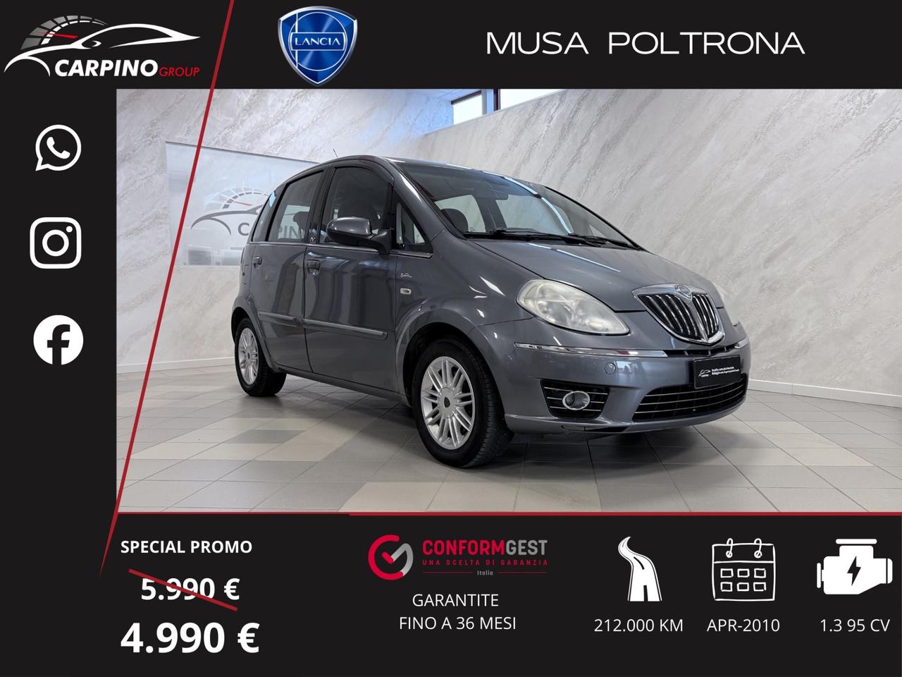 Lancia MUSA 1.3 Mjt 16V 95 CV S&S DPF Poltrona Frau