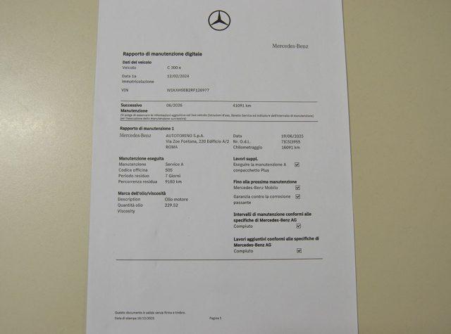 MERCEDES-BENZ C 300 e hybrid EQ S.W. AMG Line Advanced Iva Esposta **