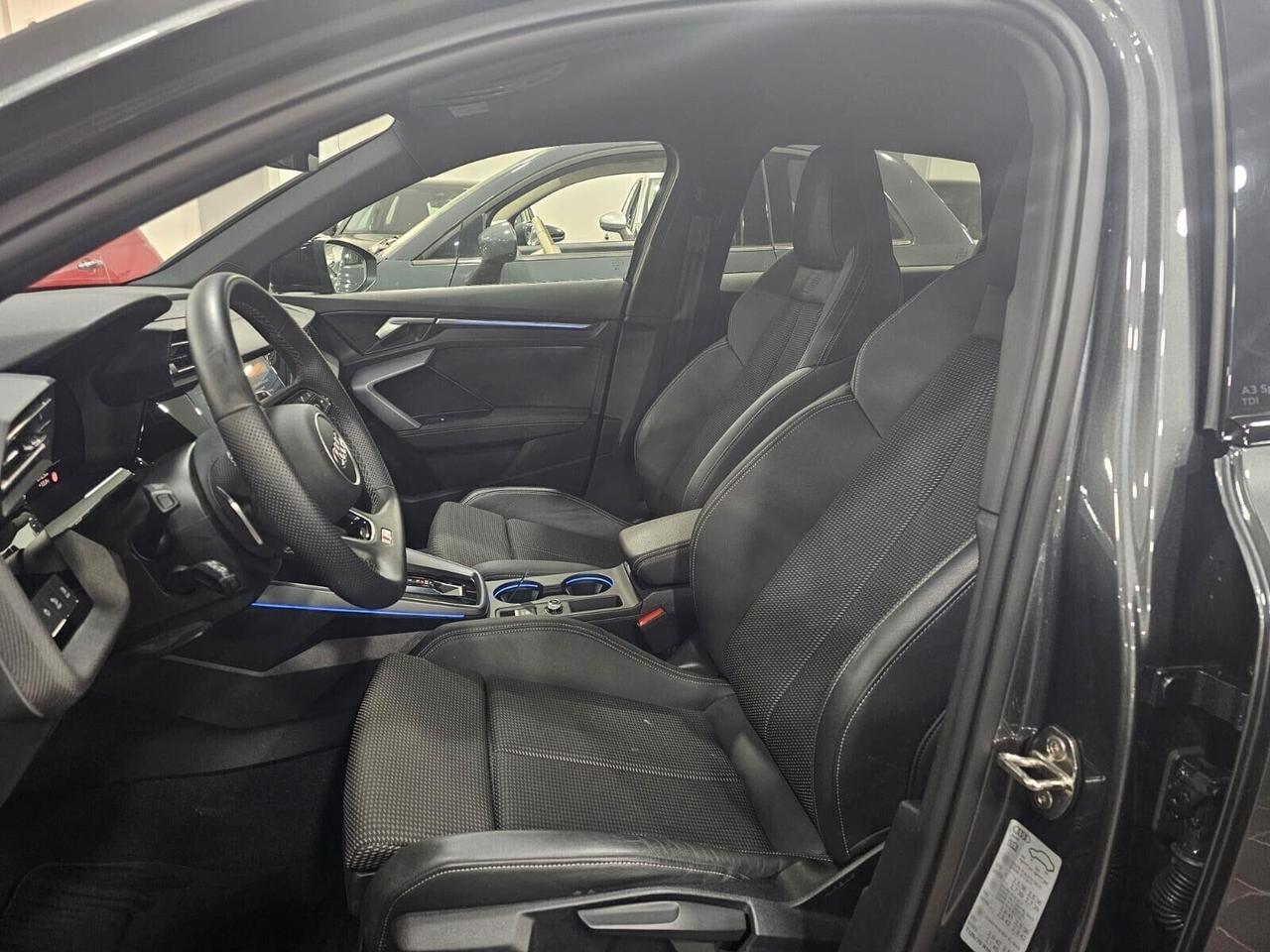 NUOVA AUDI A3 SPORTBACK SPB S-LINE 35TDI 150CV S-TRONIC BLACK -LUCI- SONOS- SEDILI ELETTRICI-RISCALDATI-MASSAGGIANTI