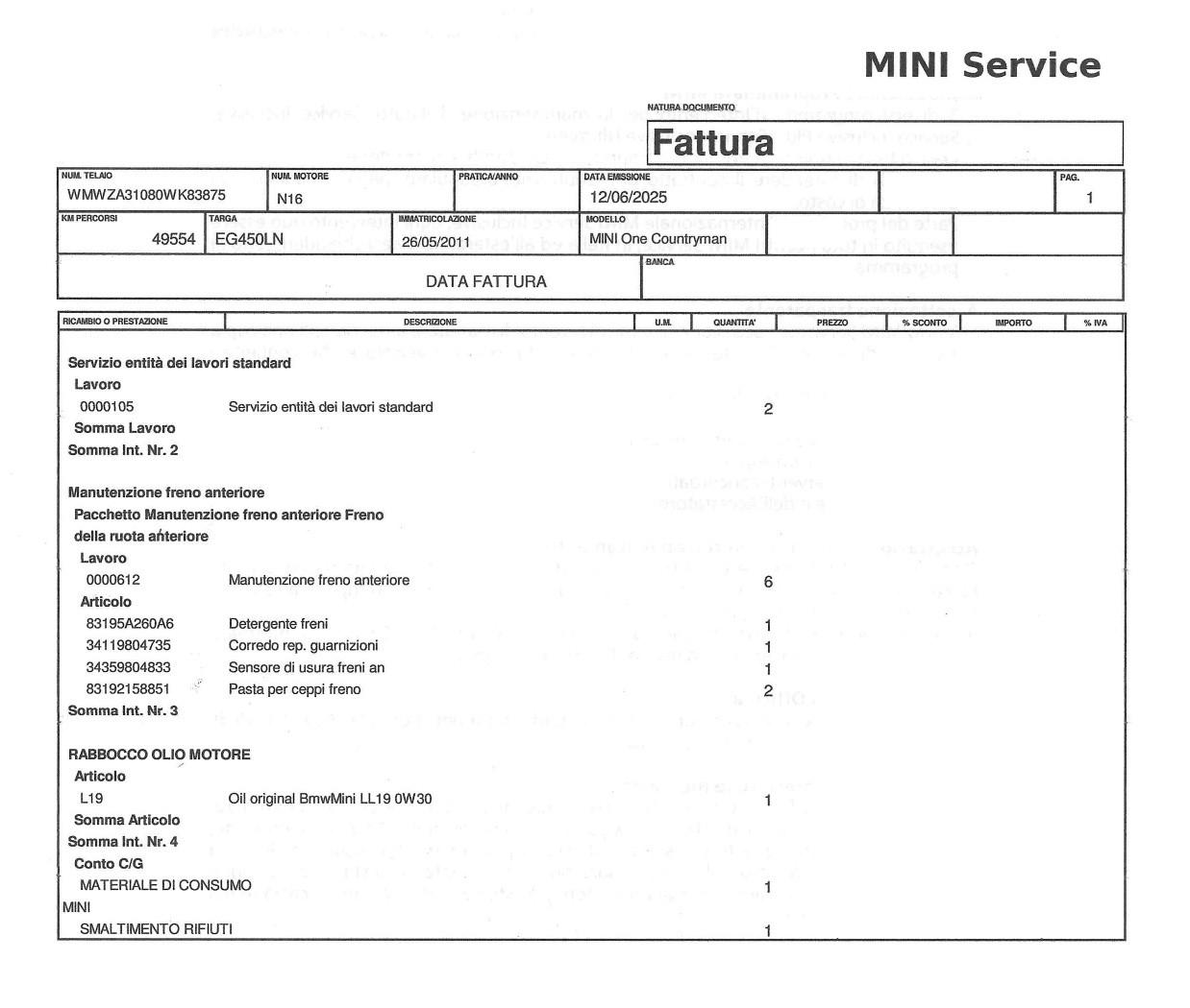 MINI Mini Countryman 1.6 One NEOPATENTATI