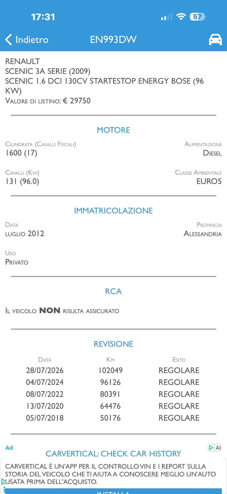 Renault Scenic Scénic 1.6 dCi 130CV S&S 7posti Bose Tetto apribile