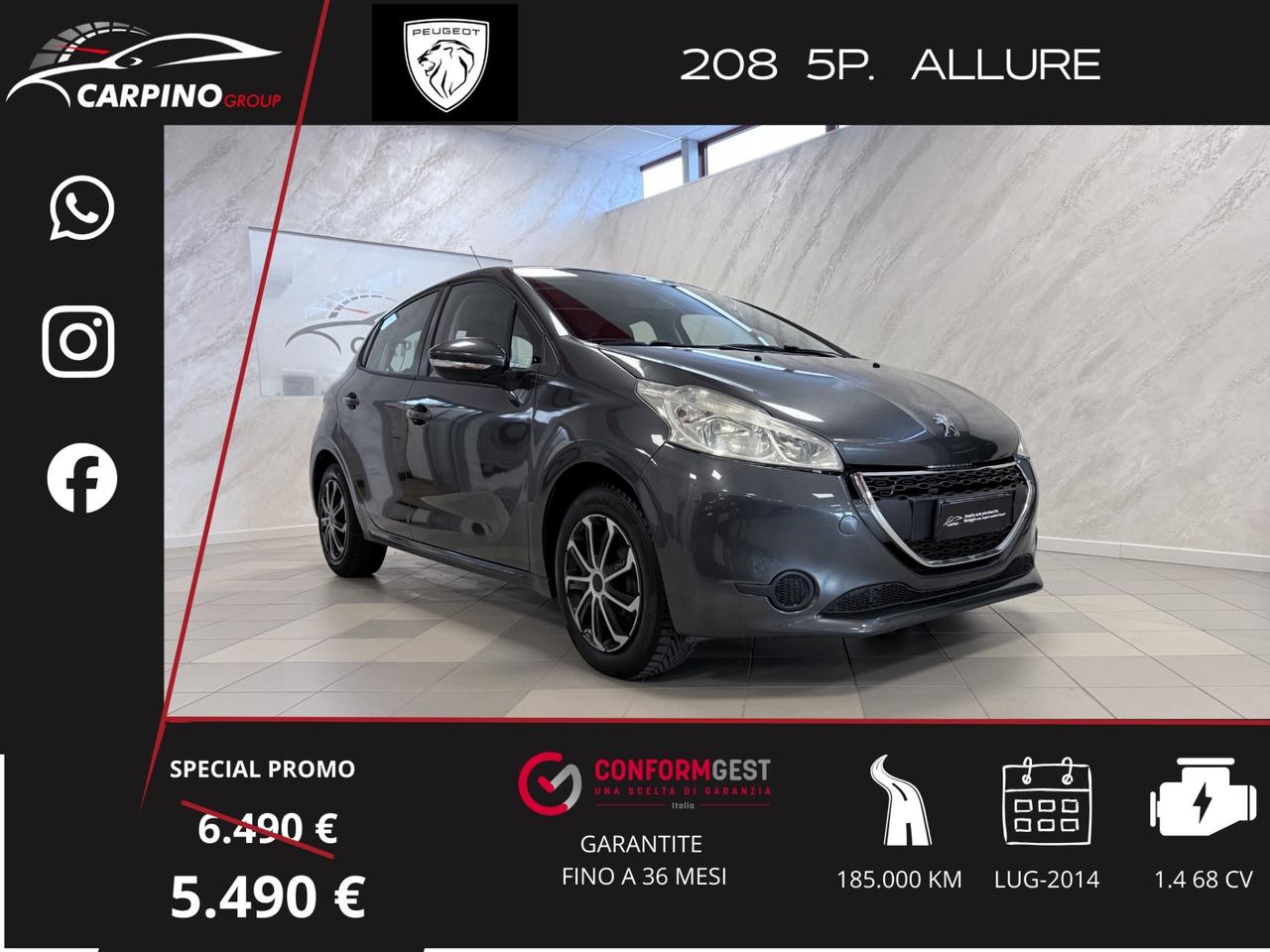 Peugeot 208 1.4 HDi 68 CV 5 porte Allure
