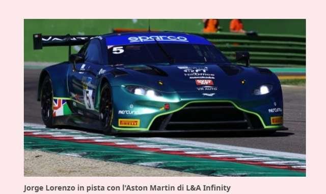 Aston Martin Vantage Coupe GT3 (ex Jorge Lorenzo) IVA DEDUCIBILE
