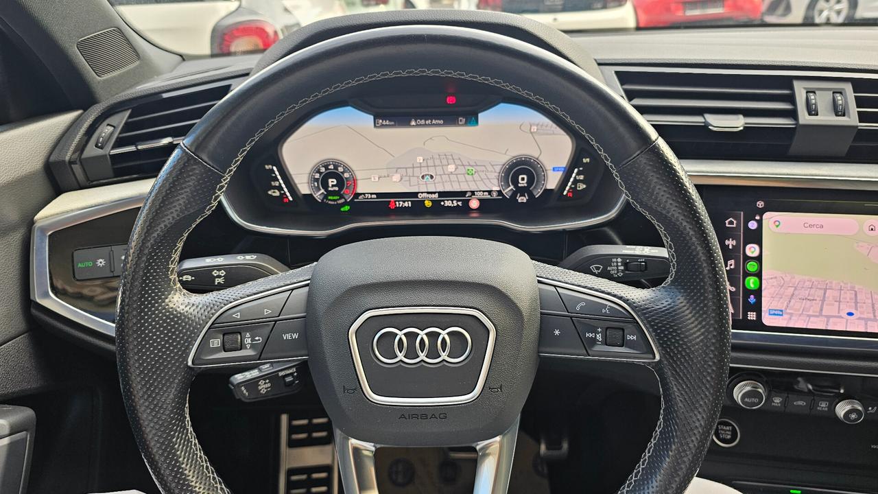 Audi Q3 SPB 45 TFSIe 245CV S tronic line IDENTITY BLACK UNIPRO' IVA ESPOSTA TAGL UFF