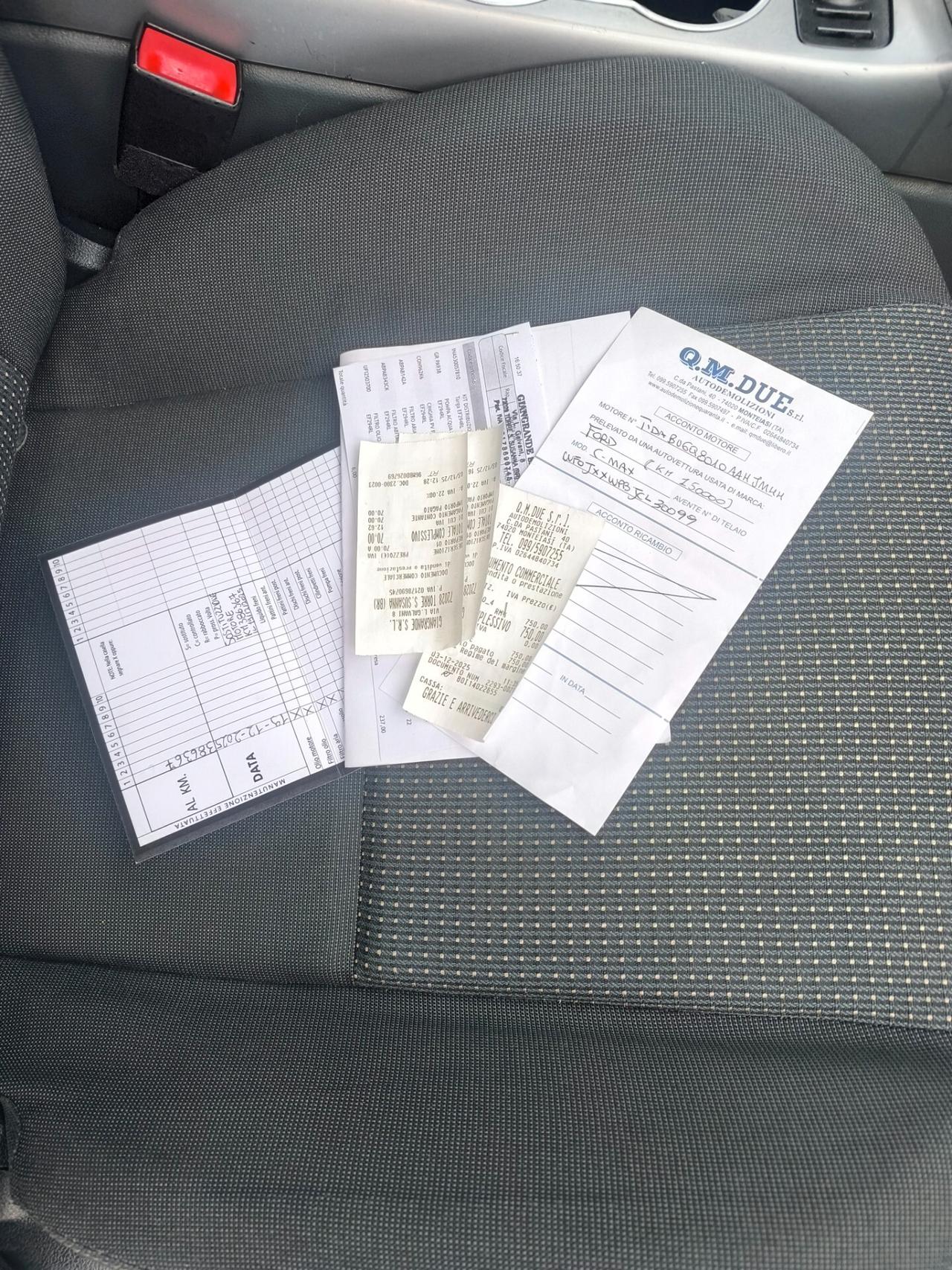 Ford C-Max C-Max7 1.6 TDCi 115CV Titanium motore nuovo