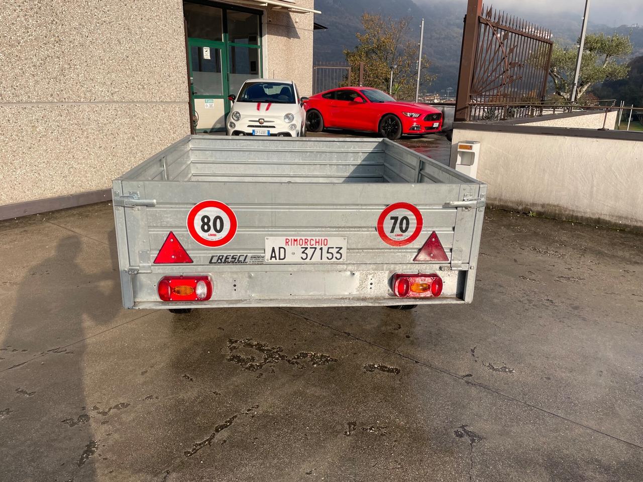Rimorchio Cresci a6 aperto