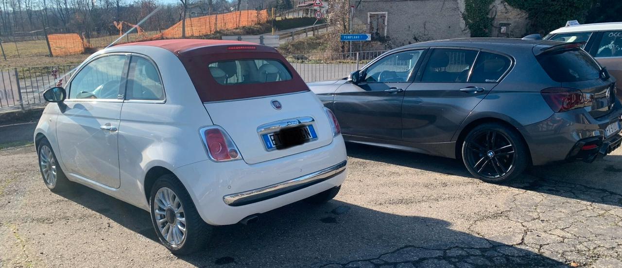 Fiat 500 cabrio full optional - benzina automatica 2013 80000 km -neo patentati unico proprietario