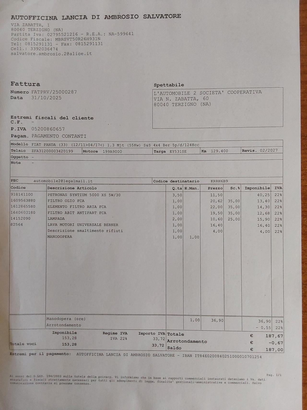 Fiat Panda 1.3 MJT 75 Cv 4x4 Trekking con ELD