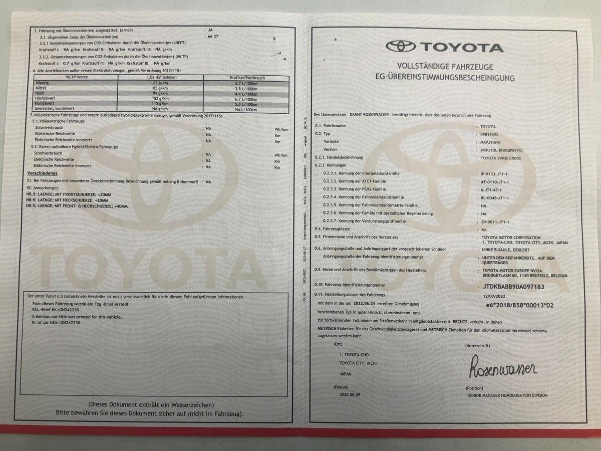 Toyota Yaris Cross Elegant 1.5 Full Hybrid 116CV