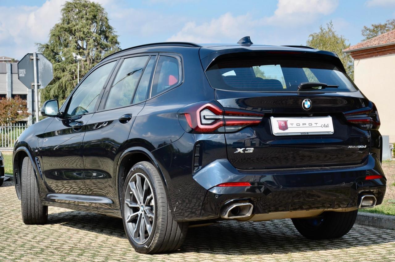 BMW X3 XDRIVE30d MHEV MILD HYBRID 48V MSPORT 249cv AUTO, GARANZIA BMW 3/2027, PACK SERVICE, UFF ITALIANA, EURO 6D, TETTO, FULL LED, RETROCAMERA, PERMUTE