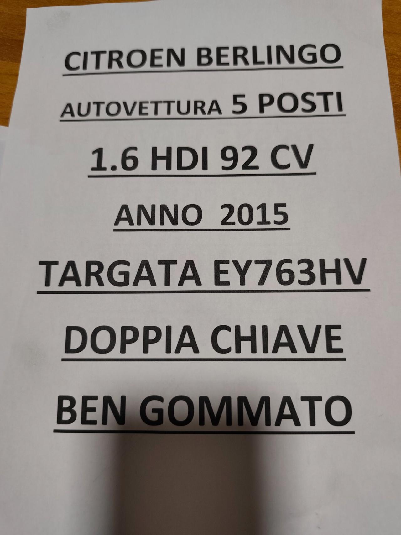 Citroen Berlingo 1.6 HDi 5 POSTI