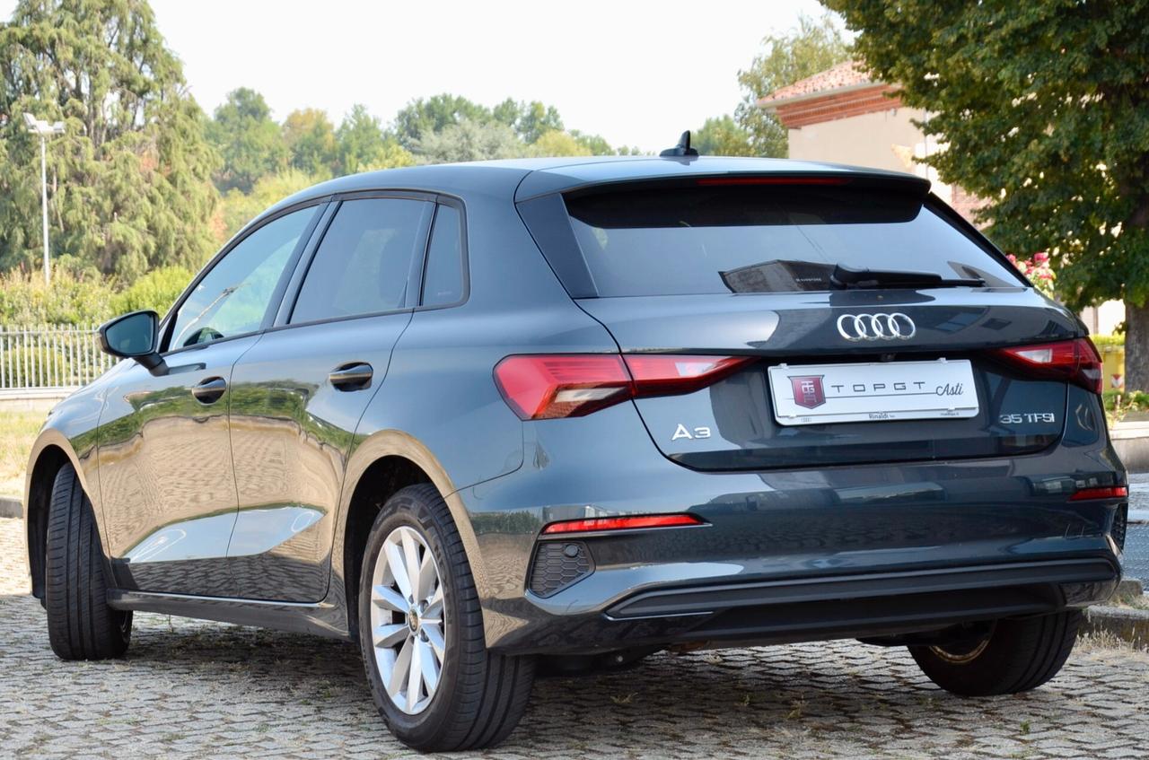 AUDI A3 SPORTBACK 35 1.5 TFSI BUSINESS 150cv MANUALE, PARI AL NUOVO, UNICOPROPRIETARIO, IVA ESPOSTA, SERVICE AUDI, UFF ITALIANA, BOLLO 6/27, PERMUTE