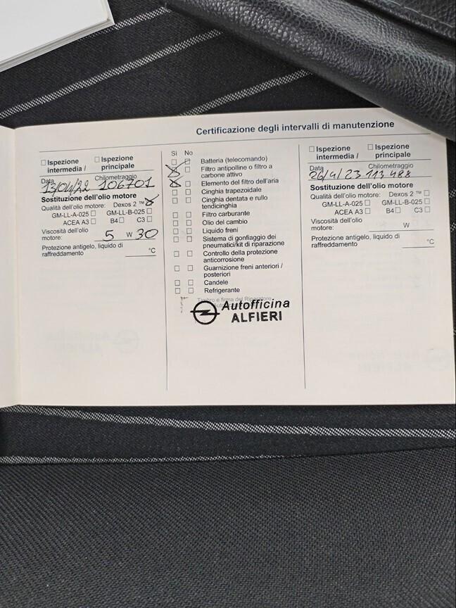 Opel Corsa 1.2 3p Sport 119000km euro 5 2010 cronologia tagliandi