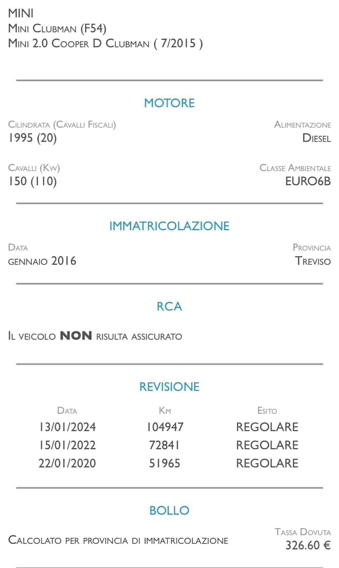 Mini Cooper D Clubman 2.0 Hype - UNICO PROPRIETARIO