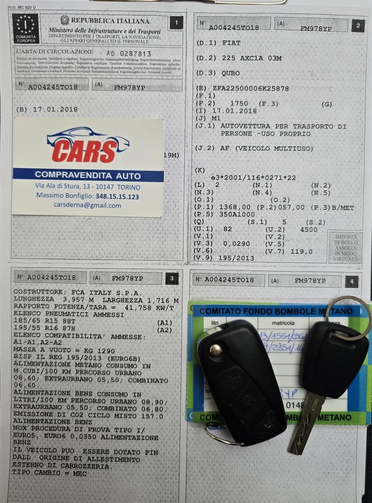 Fiat Qubo 1.4 8V 77 CV Lounge Natural Power