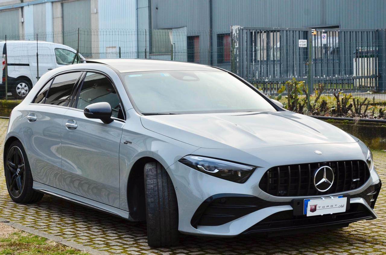 MERCEDES-BENZ A 35 AMG 4MATIC 306cv AUTO, GARANZIA UFFICIALE, UNICOPROPRIETARIO, UFF ITALIANA, EURO 6E, TETTO, NIGHT PACK, FARI MULTIBEAM, HI-FI PREMIUM, PERMUTE
