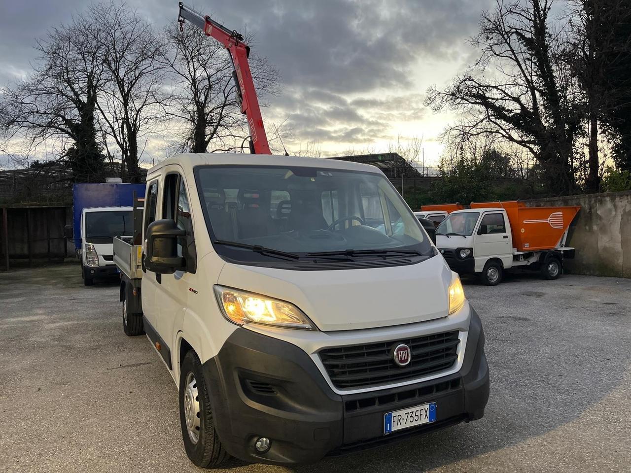 Fiat ducato max 23 -7 posti cassone F. Gru Fassi-2018