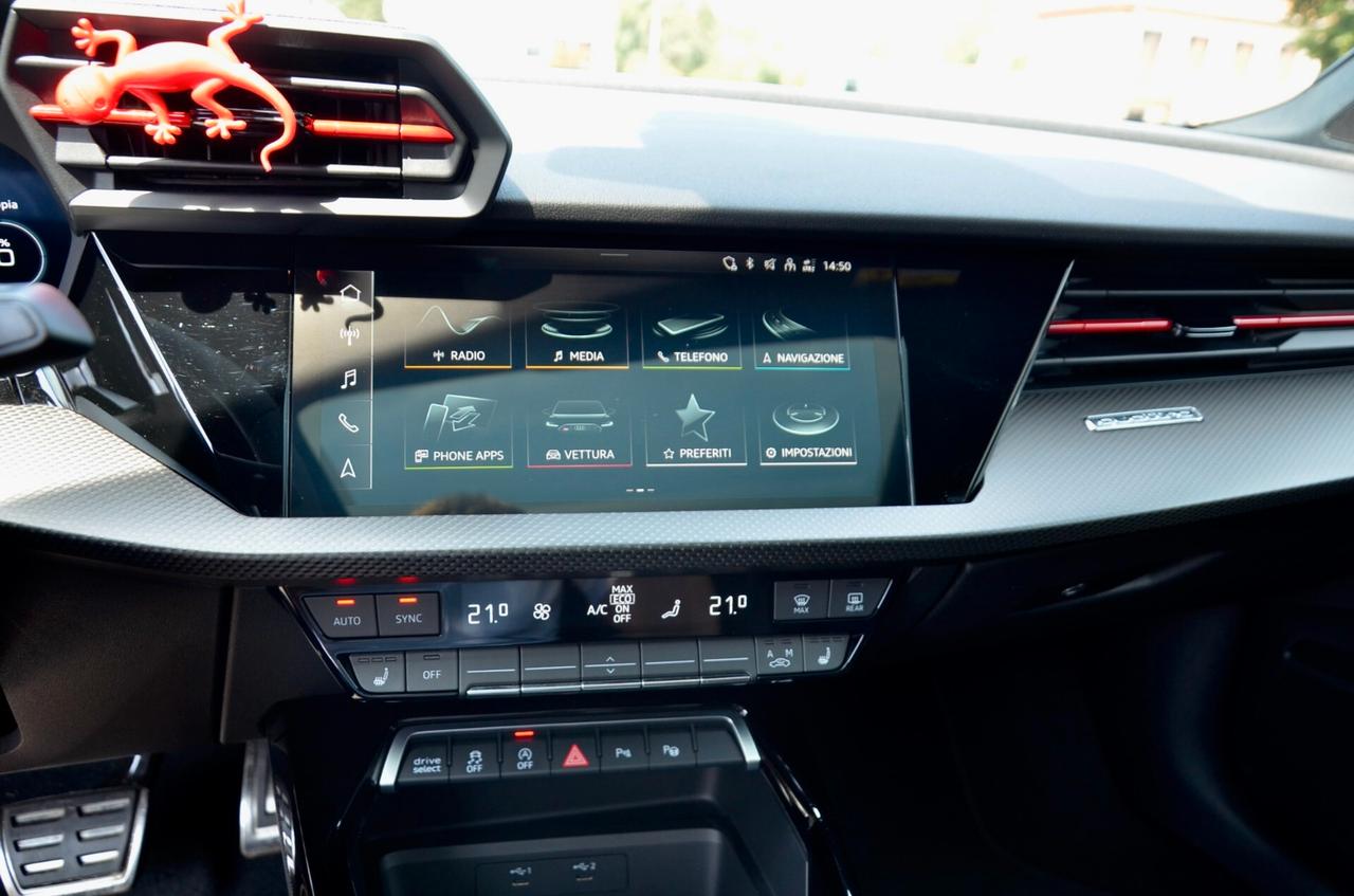 AUDI RS3 SPORTBACK 2.5 TFSI QUATTRO 400cv S-TRONIC, SERVICE AUDI, TETTO, DYNAMIC PACK, SCARICO, MATRIX, BANG & OLUFSEN, PERMUTE