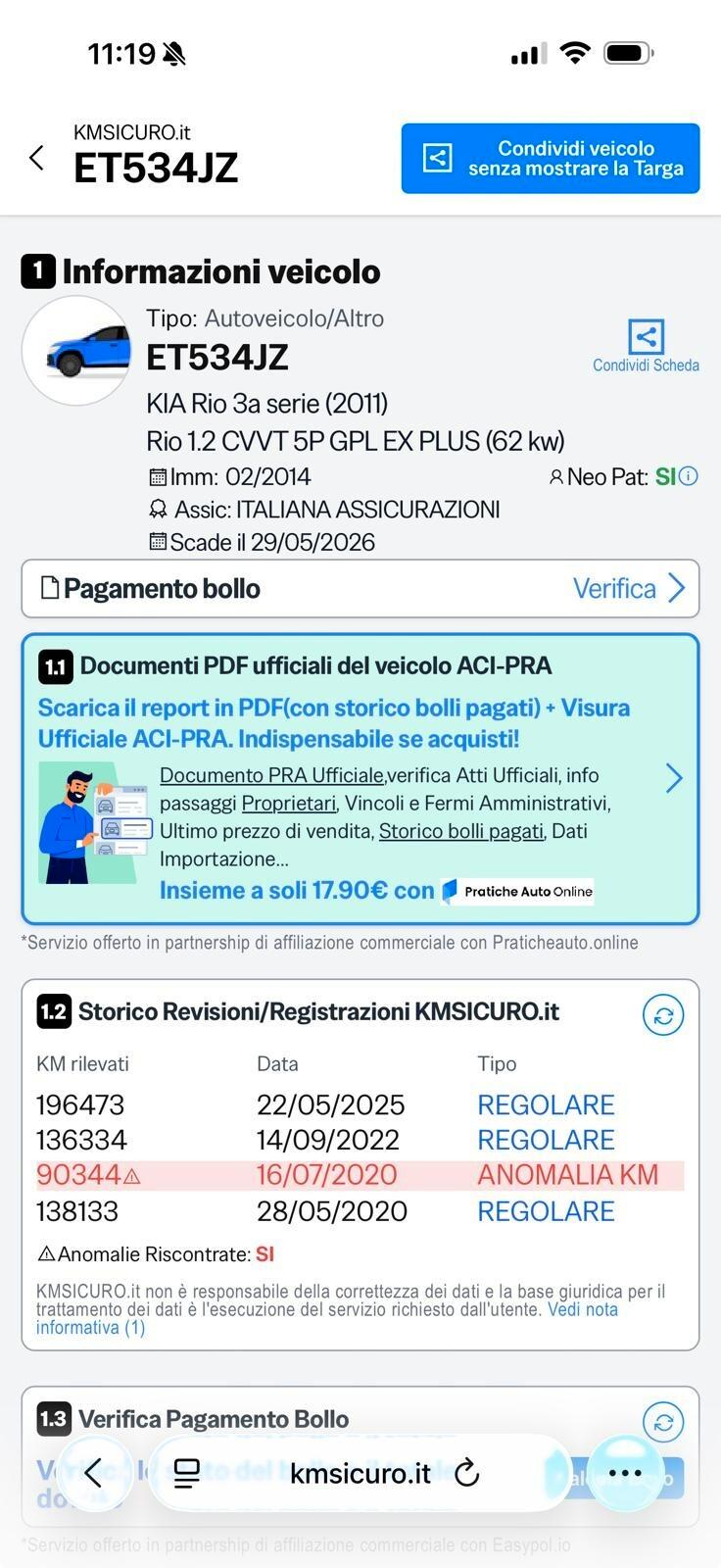 Kia Rio 1.2 CVVT 5p. ECO GPL City LEGGERE DESCRIZIONE