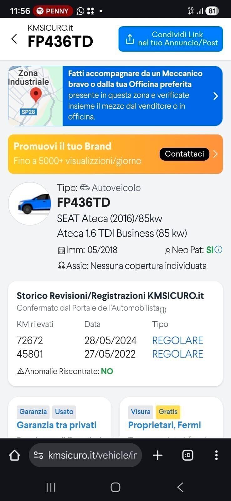 Seat Ateca 1.6 TDI Business Gancio traino a scomparsa