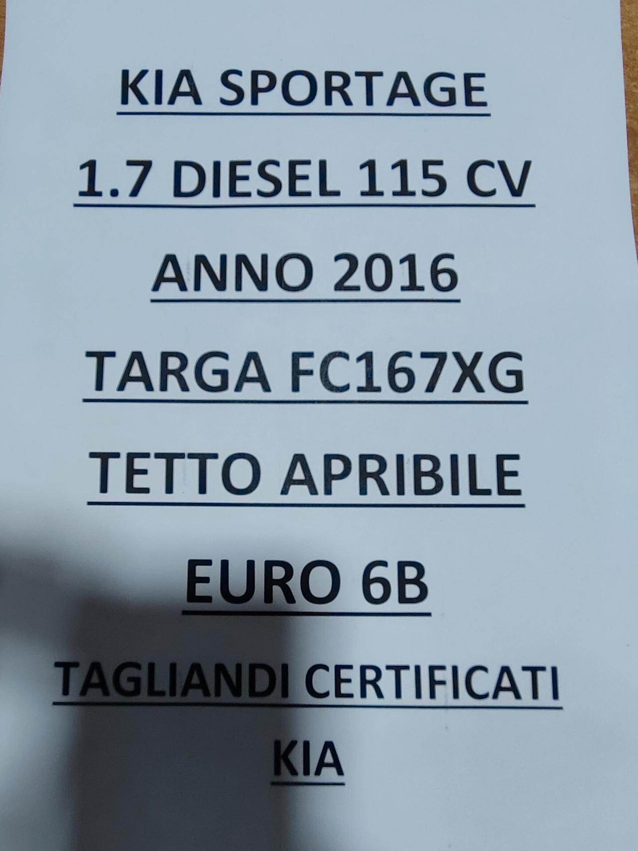 Kia Sportage 1.7 CRDI 115cv TETTO APRIBILE