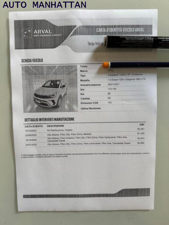 OPEL Crossland X 1.5 ECOTEC D 120 CV AT6 aut. ELEGANCE