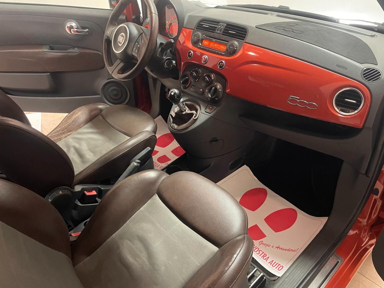 Fiat 500 1.3 MJT 75 CV Lounge Full PELLE EURO 4 FRIZIONE CATENA TAGLIANDATA
