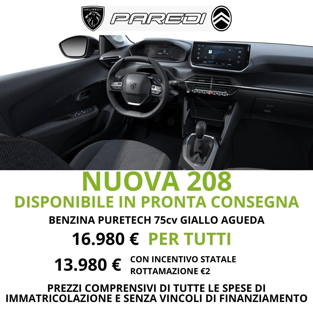 Peugeot 208 PureTech 75 Active 3.000€ INCENTIVI ROTTAMAZIONE €2