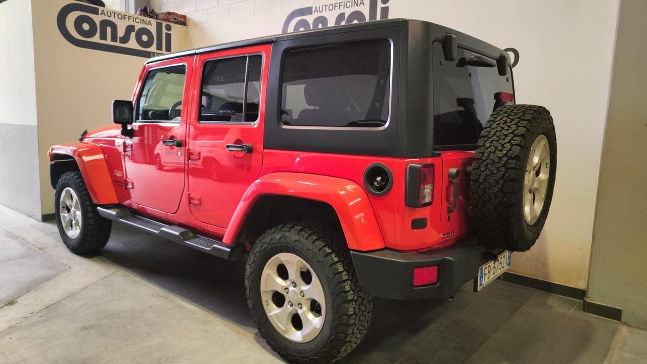 JEEP WRANGLER UNLIMITED 2.8 CRD DPF SAHARA cambio a/t PASSO LUNGO