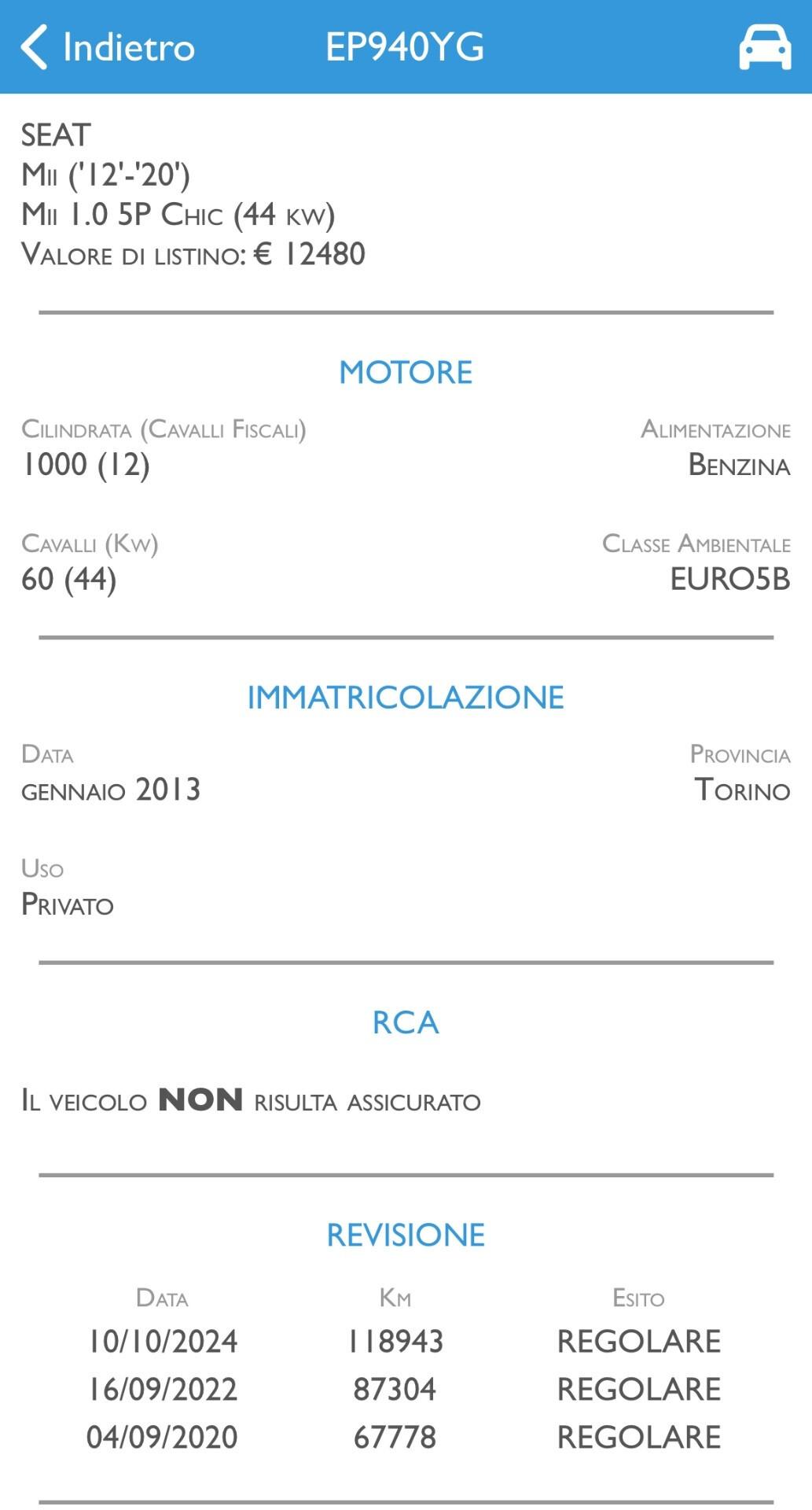Seat Mii 1.0 E5 ANCHE NEOPATENTATI
