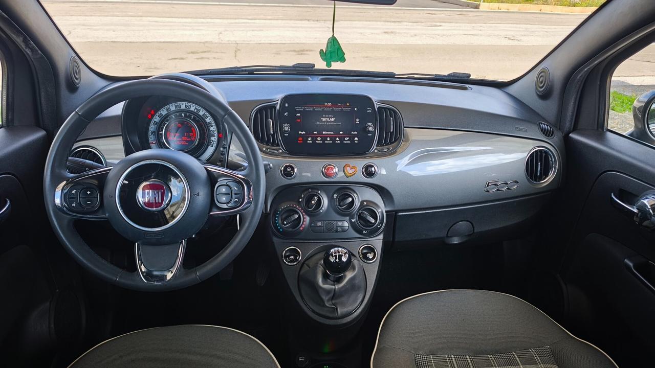 FIAT 500 1.2 69CV 2019 Lounge impianto GPL