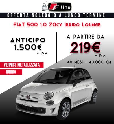 FIAT 500 1.0 70cv Ibrido Lounge