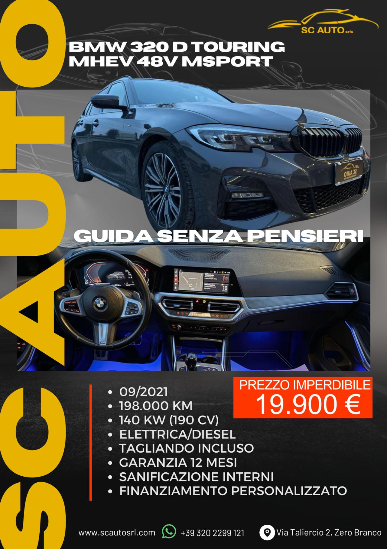 BMW 320 d Touring mhev 48V Msport auto