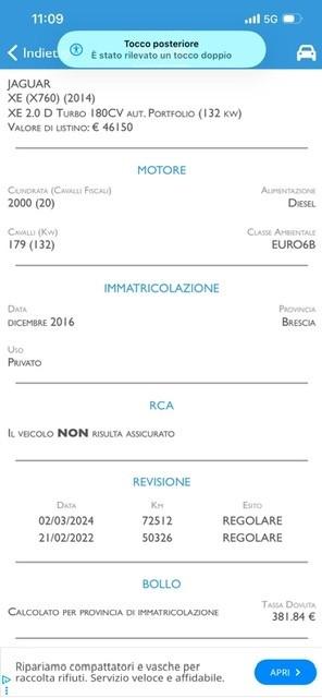 Jaguar XE 2.0 D 180 CV AWD aut. R-Sport