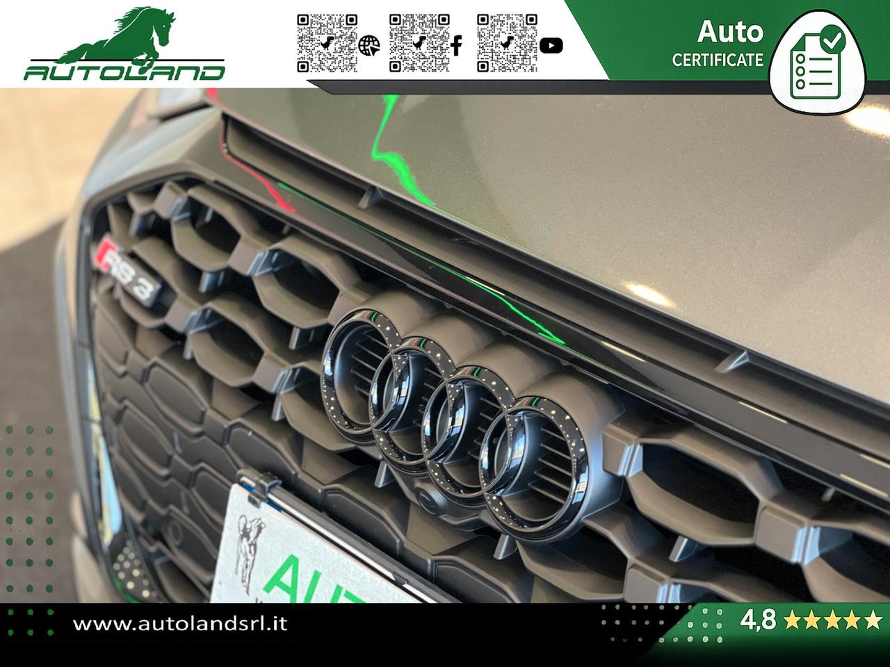 Audi RS3 Sportback 2.5 tfsi quattro s-tronic TETTO - MATRIX- B&O - MASSAGGIO - ACC