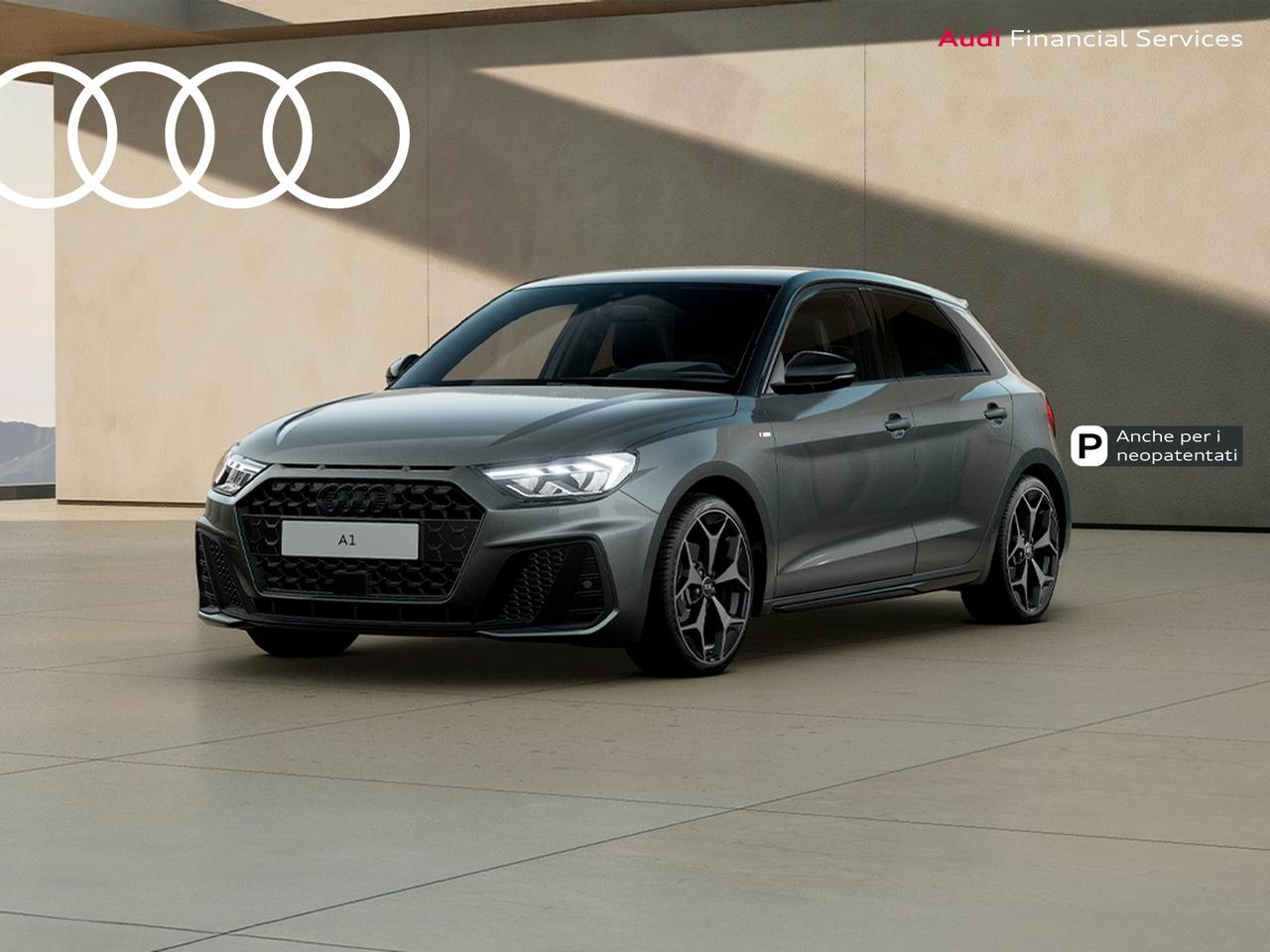 Audi A1 sportback 30 1.0 tfsi identity black 116cv s-tronic