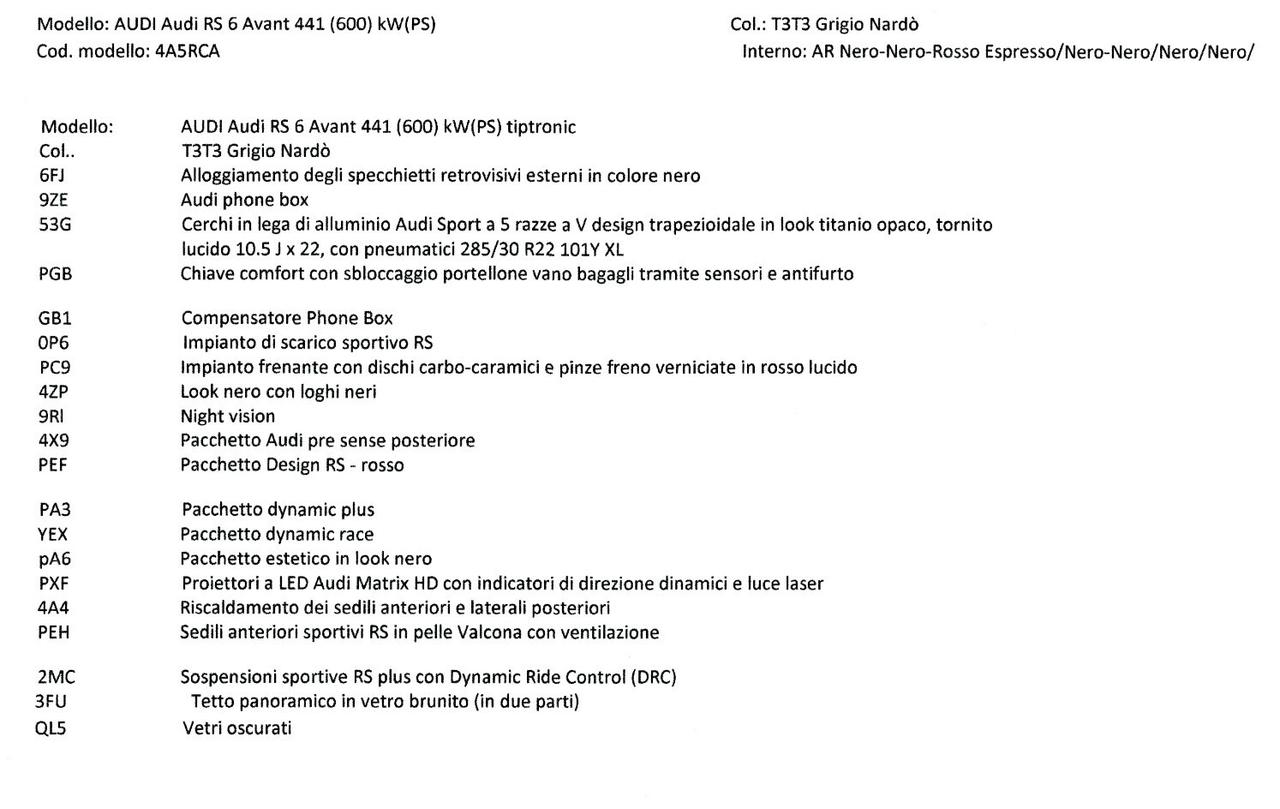 Audi RS6 RS 6 C8 Avant 4.0 mhev Quattro tiptronic