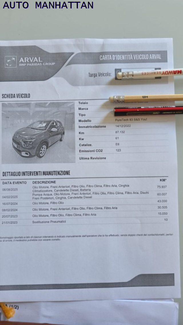 CITROEN C3 PureTech 83CV 12/2022