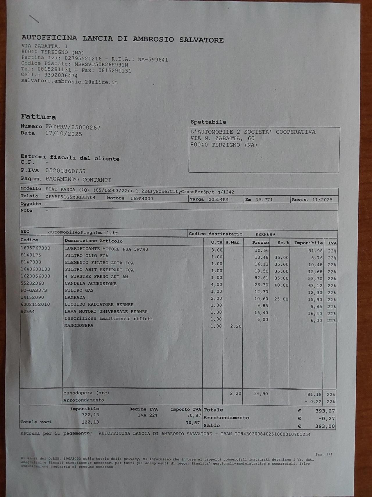 Fiat Panda 1.2 EasyPower City Life (GPL).