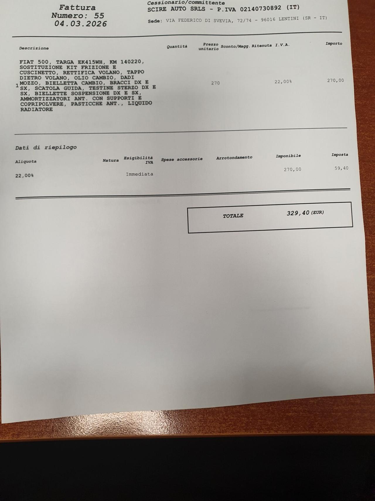 Fiat 500 1.2 Lounge Motore Fire