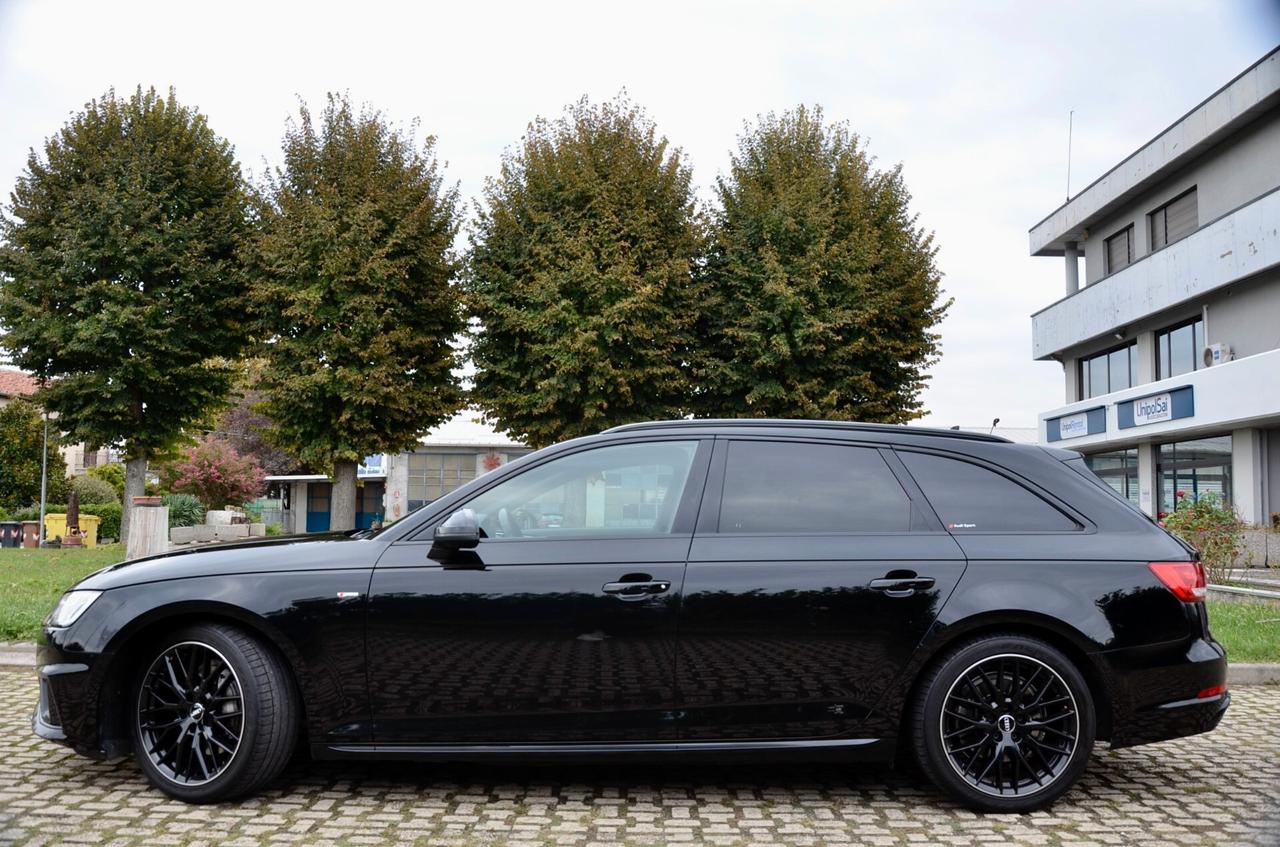 Audi A4 Avant 2.0 TDI S line INT-EXT 190 CV S-Tronic, SERVICE AUDI, TOTAL BLACK, EURO 6D, NAVI, PERMUTE