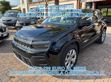 Jeep Avenger 1.2 Turbo 100 CV Altitude TUA A 299,00 EURO AL MESE POI DECIDI SE TENERLA O RESTITUIRLA