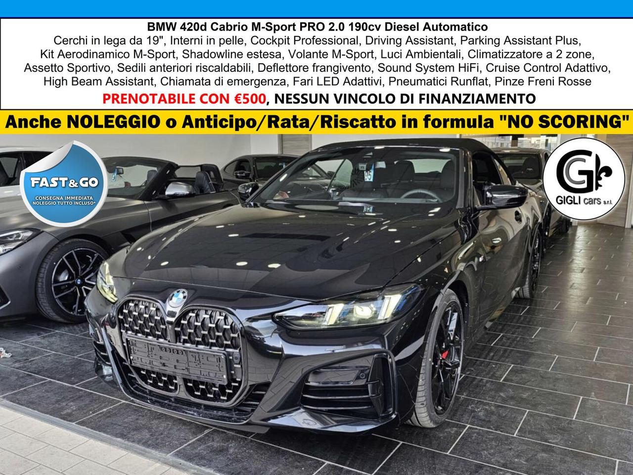 BMW Serie 4 Mhev 48v C.19" M-Sport PRO Cam Navi PDC Msport
