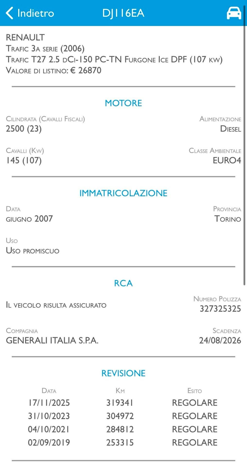 Renault Trafic II Furgone 2.5 DCi 150cv AUTOMATICO