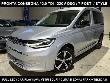 VOLKSWAGEN Caddy 2.0 TDI 122CV DSG Style 7 POSTI/LED/TELEC/OK NEOPA