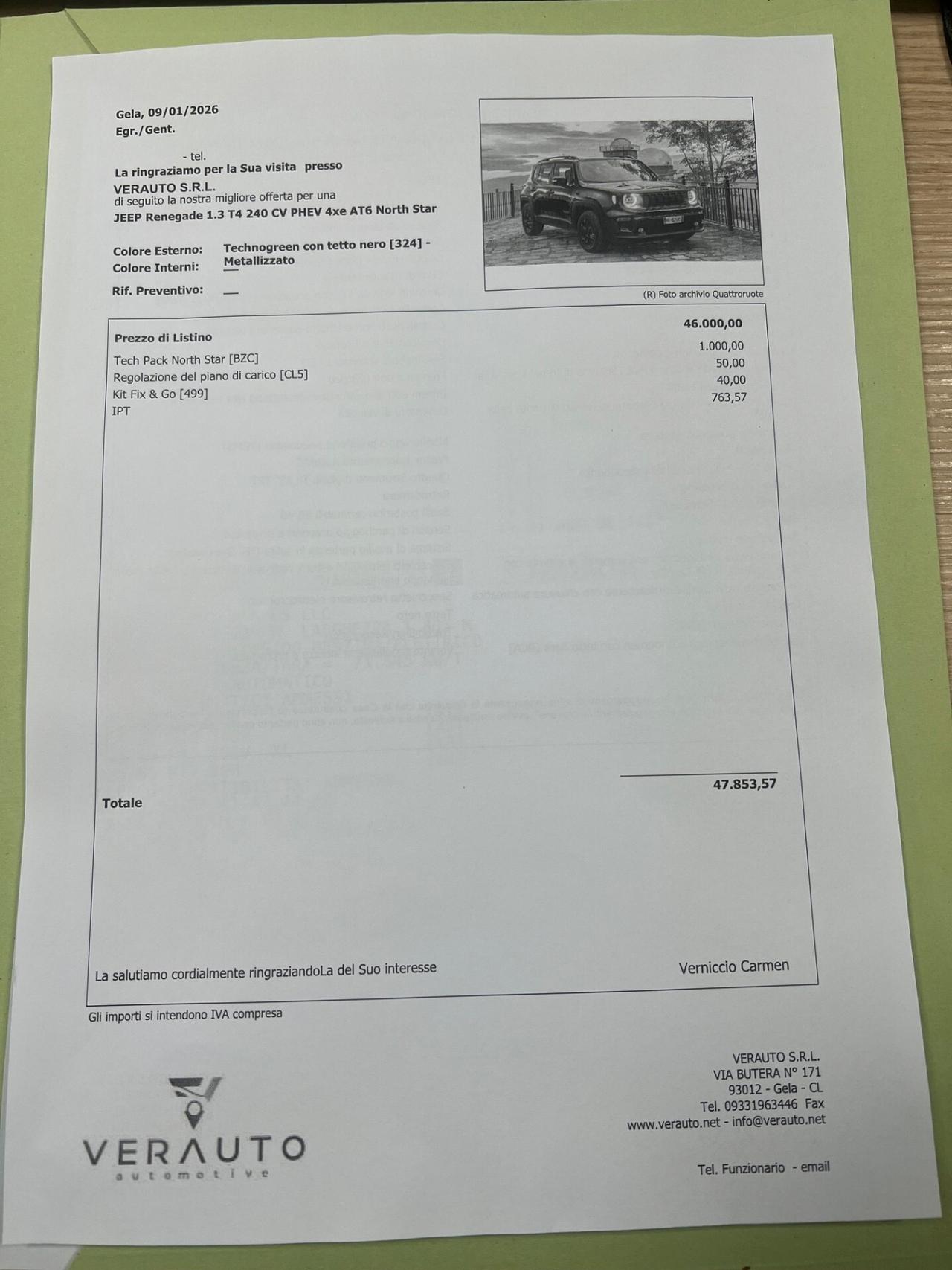 Jeep Renegade 1.3 possibilità trasformazione AutocarroN1