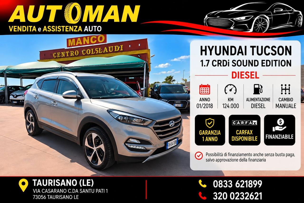 Hyundai Tucson 1.7 CRDi Sound Edition