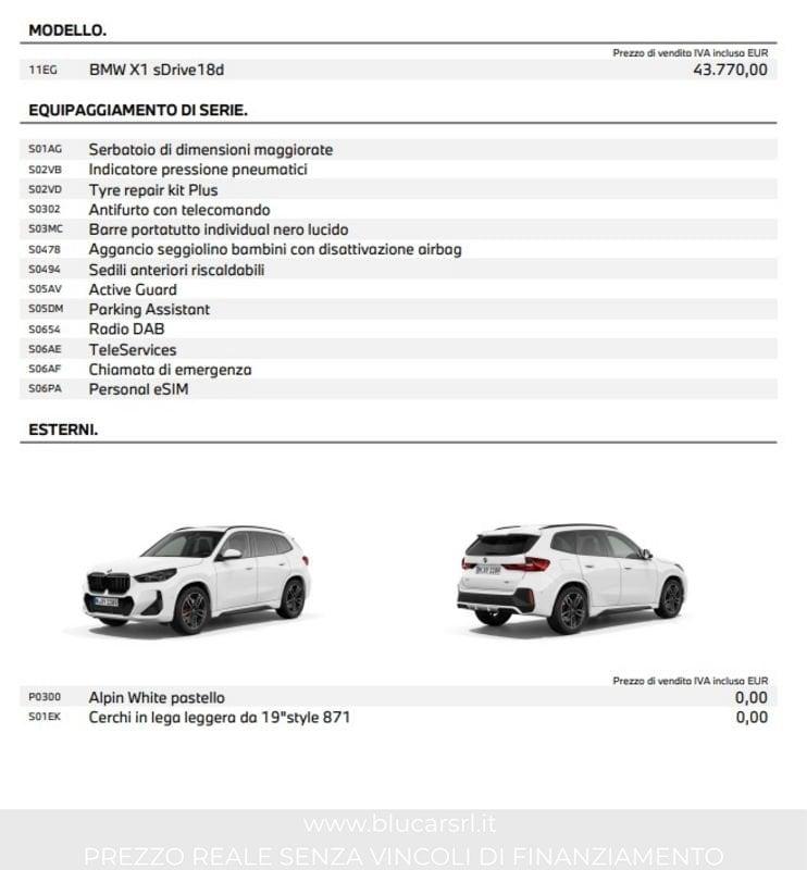BMW X1 sDrive 18d MSport Pro DCT