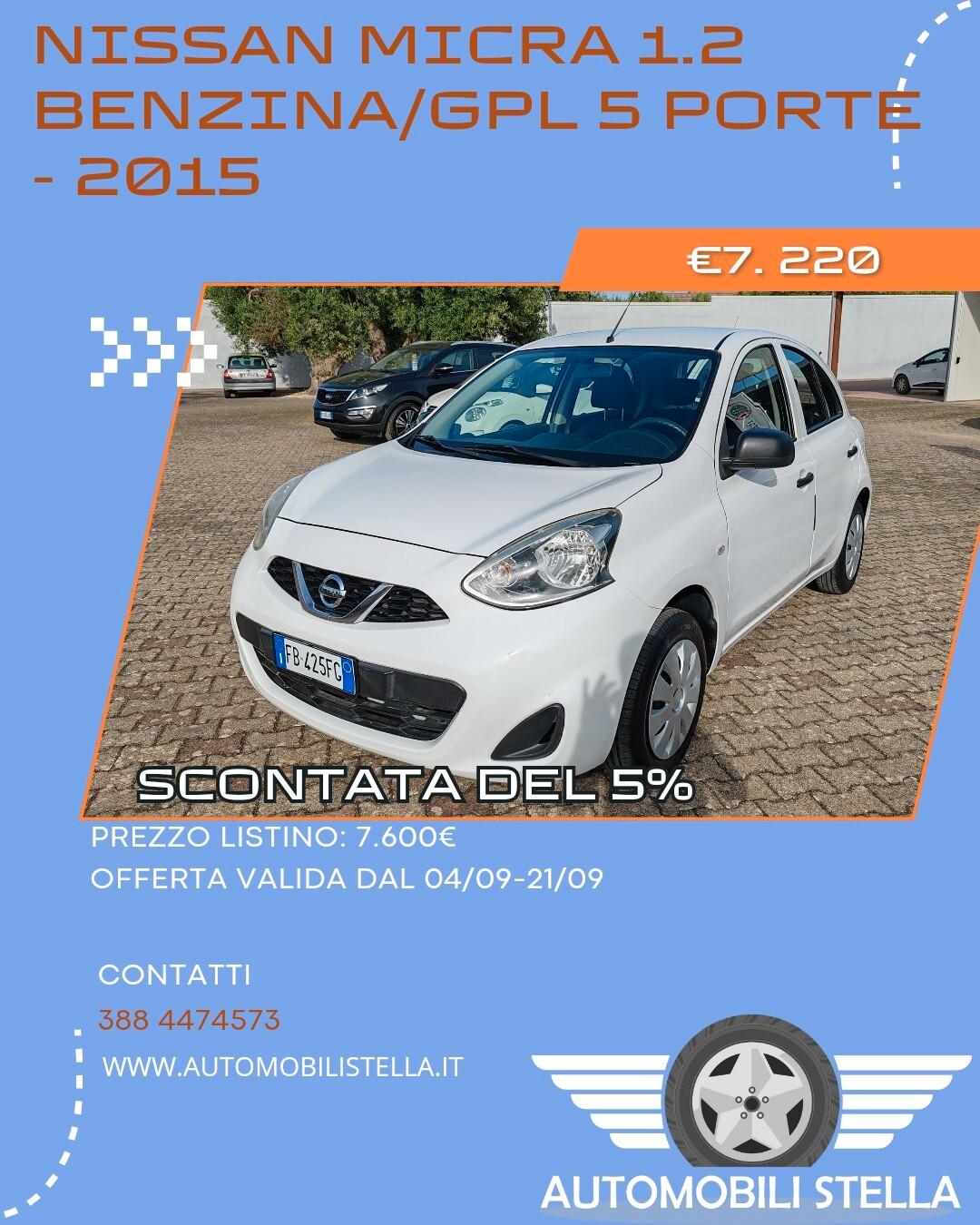 Nissan Micra 1.2 5 porte GPL Eco Comfort